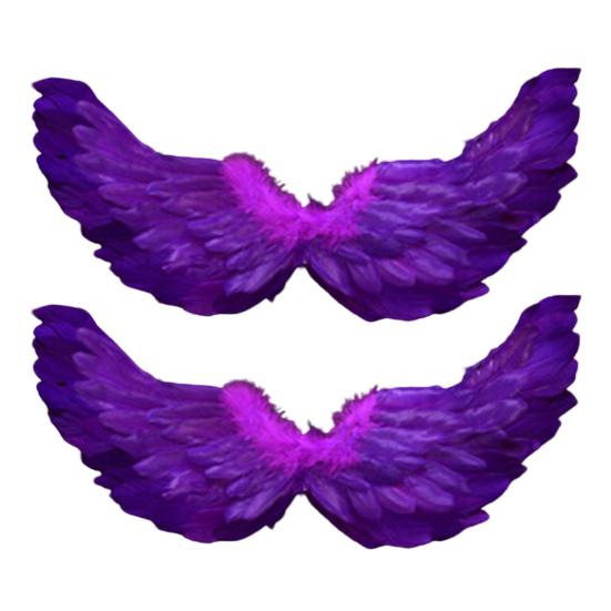2 шт. крылья ангела из перьев для женщин и девочек, костюм крыльев феи из перьев с эластичными ремнями для Хэллоуина, реквизит для выступления на сцене для косплея и вечеринки