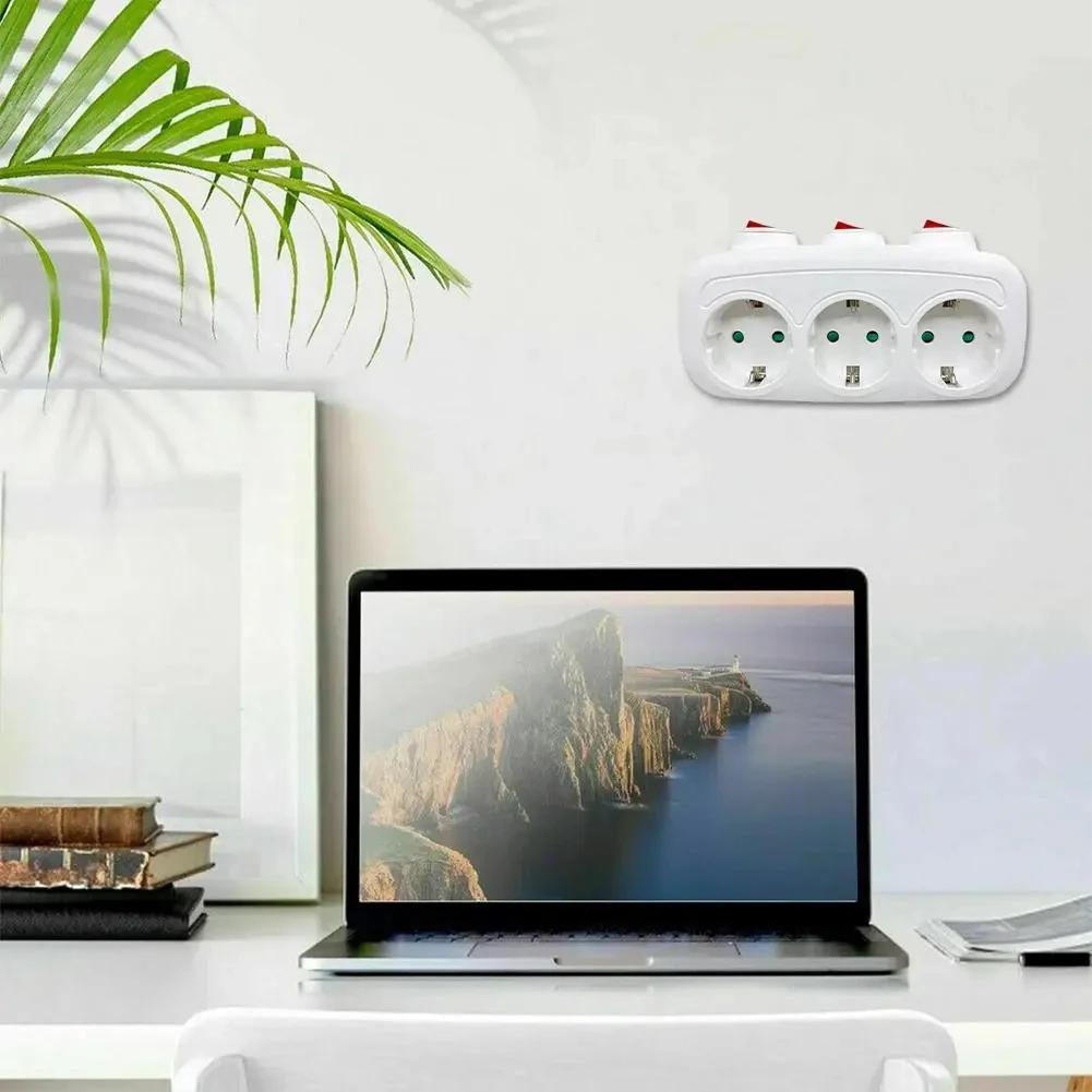 Розетка питания ЕС Европейский стандарт Конвертер Удлинитель Розетка питания 2-контактная вилка Испания Германия AC Конвертер Адаптер Для домашнего использования