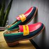 Fashion Colorful Loafers Men's Luxury Party Shoes Prom Dress Dancing Leather Loafers Slip-on Driving Pea Shoes Plus Size 38-48