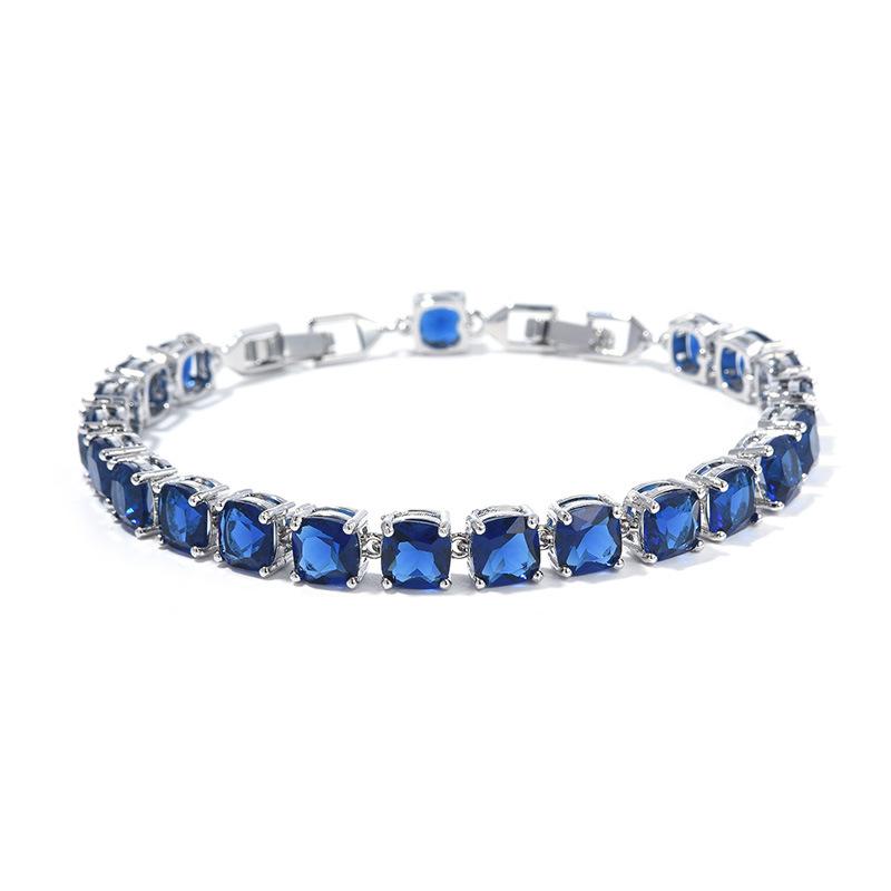 Браслет Kaidimei Color Square Zircon Женский Ювелирные изделия высокого класса Многоцветный