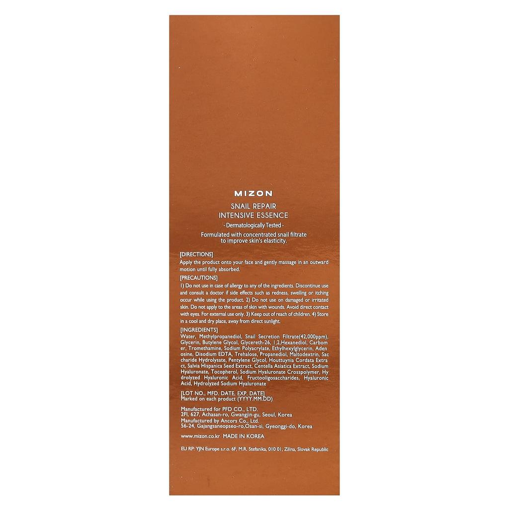 Mizon Snail Repair Intensive Essence, 100 Ml (3.38 Fl Oz)