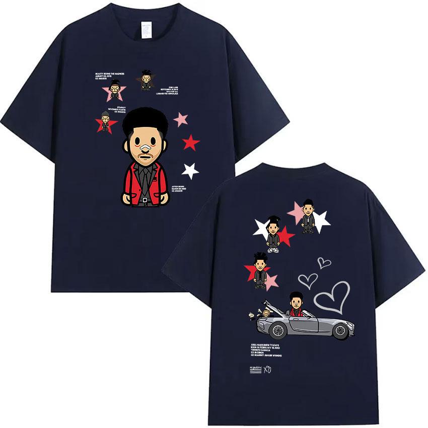 Rapper THE WEEKEND Tour Album 2026Summer Mens Luxury Retro High Quality Fashion Casual Cotton Oversized Tshirt Street Wear Y2K
