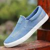 Men's Denim Canvas Shoes Slip-On Sneakers Men Flats Breathable Loafers for Men Summer Trainers Light Black Shoes Footwear
