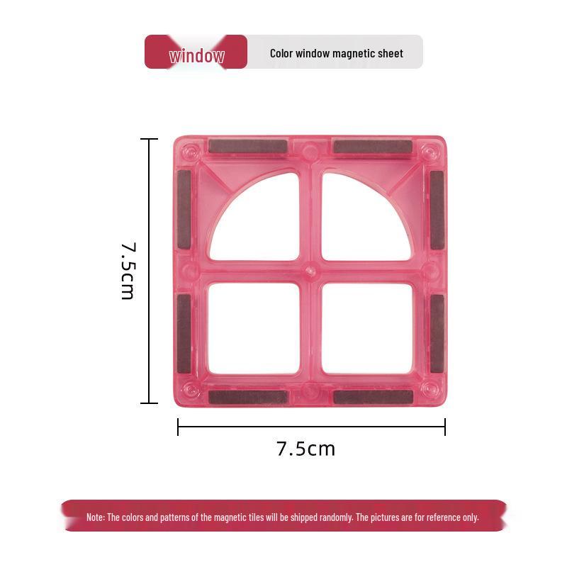 Stained Glass Magnetic Blocks Refill Pack: Children's Educational Building Toys