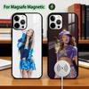 Милый чехол для телефона Lola S-Singer Indigos для iPhone17,16,15,14,13,12,11 Plus,Pro Магнитный для Magsafe Беспроводной зарядки