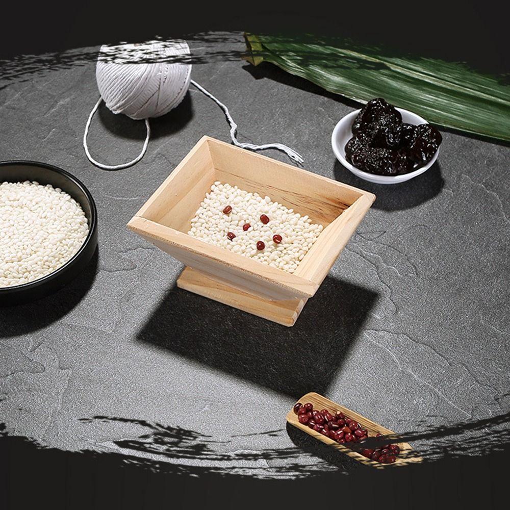 Square Shaped Homemade DIY Wooden Rice Ball Mold Baking Tool Zongzi Maker Rice-Pudding Mould