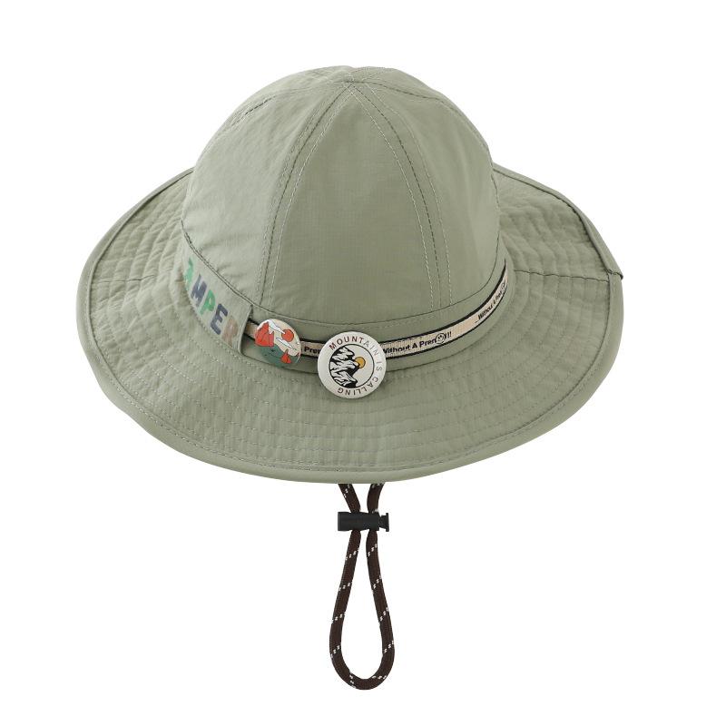 Summer children's sun hat outdoor UV protection children's sun protection hat breathable large brim sunshade baby bucket hat