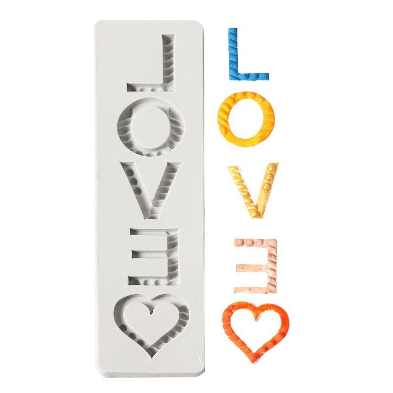 Silicone Mold DIY LOVE Letters Shape Fondant Baking Pastry Chocolate Mold Cake Decorating Accessory