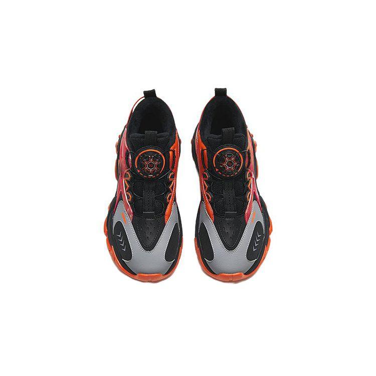 Anta Теплые спортивные повседневные туфли с флисовой подкладкой, детские кроссовки, черные, оранжевые, серые 312146923A-1