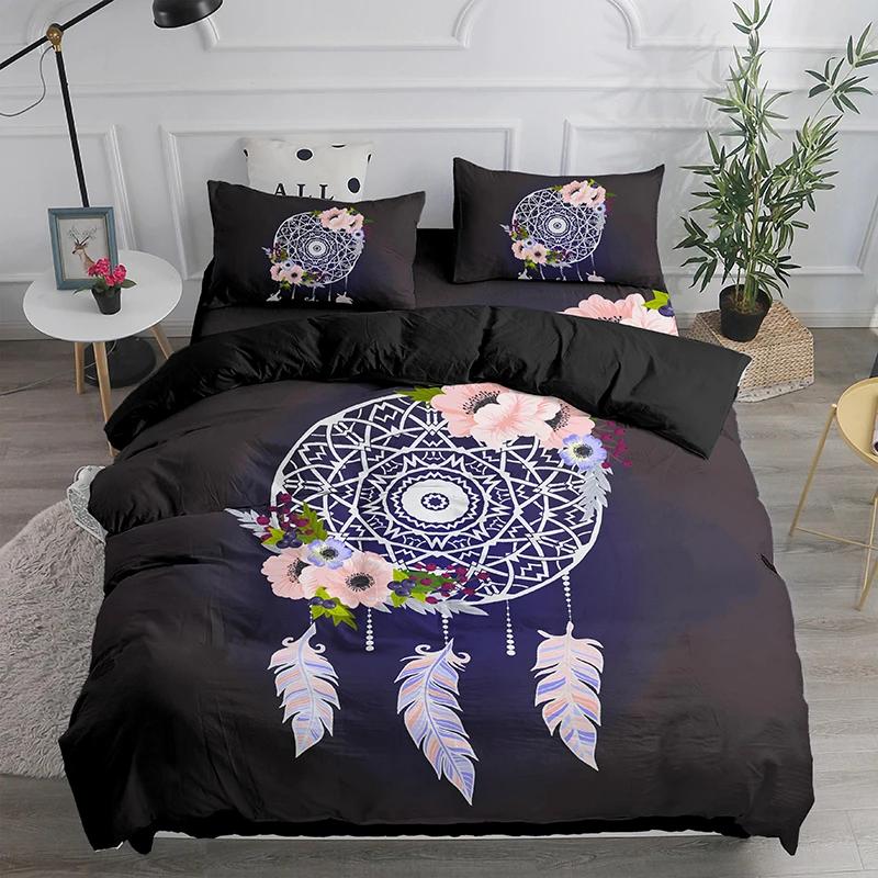 Dream Catcher Bedding Set Elegant Bohemian Duvet Cover Queen 240x220 Ethnic Quilt Cover Single Double King Comforter Bed Cover