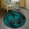Modern Yin and Yang Round Carpet Gossip Round Carpet Living Room Bedroom Carpet Non-slip Carpet Photography Props Birthday Gift