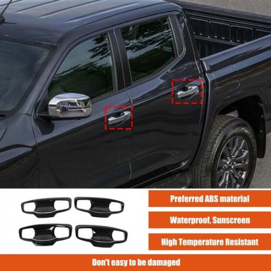 ABS Глянцевый Черный Накладка на Чашу Двери Для Mitsubishi L200 Triton 2024-25