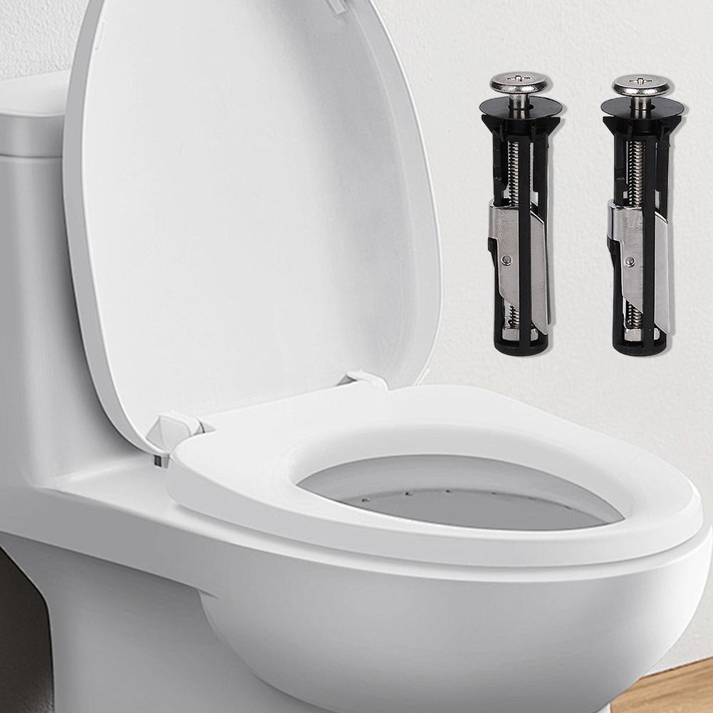2pcs Toilet Seat Screws Tank Toilet Bolt Hinge Screw Retractable Toilet Cover Bolt Kit for Easy Installation and Maintenance