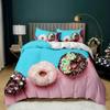 Top Doughnut Duvet Cover Colorful Tie Dye Qulit Cover Boy Gift Girly Cute Sweet Multicolor Dessert Food Polyester Bedding Set