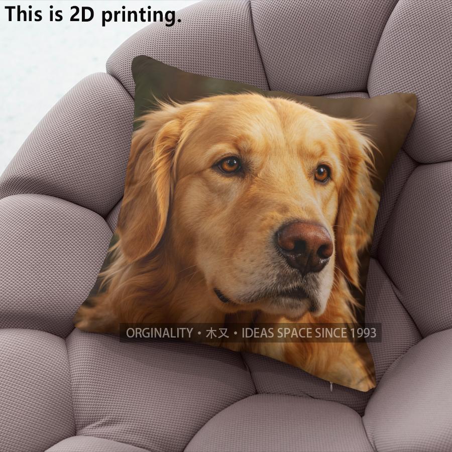 Golden Retriever Dog Print Throw Pillow Covers Pattern Cushion Cover Suitable For Sofa Bedroom Car Pillow Cover