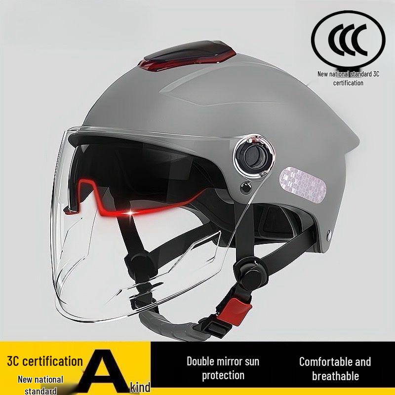 2025 Dual-Lens Unisex Motorcycle Helmet with Summer Sunscreen & All-Season Safety