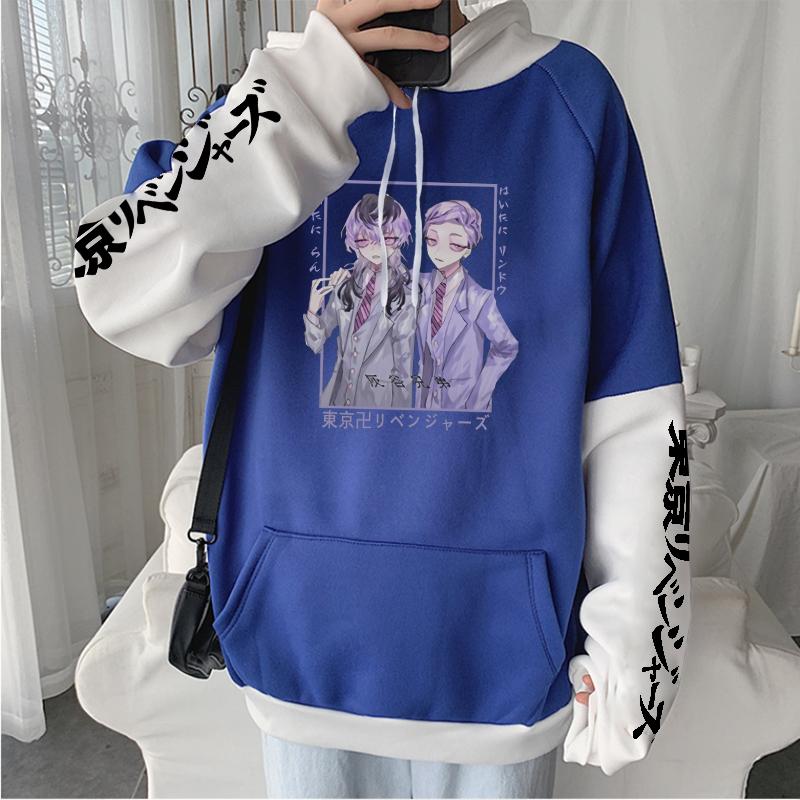 Горячие аниме Tokyo Ravengers Haitani Ran \ Haitani Rindo Manga с принтом женская модная толстовка Harajaku большие корейские толстовки с длинными рукавами