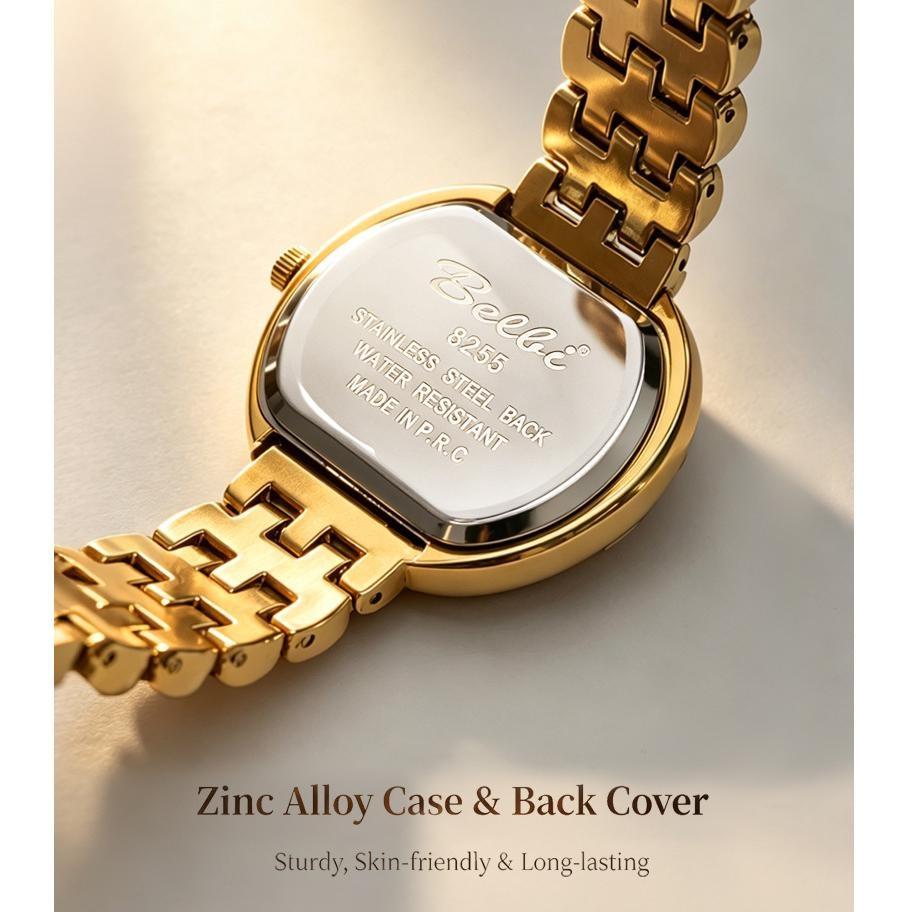 Womens Elegant Rhinestone Wrist Watch Waterproof Classic Roman Dial Ladies Dress Watch Alloy Strap