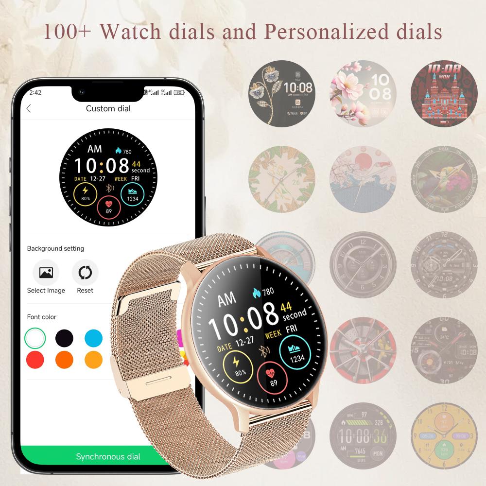 LIGE Women Smart Watch Bluetooth Call Sports Waterproof Smart Watch For Android iOS