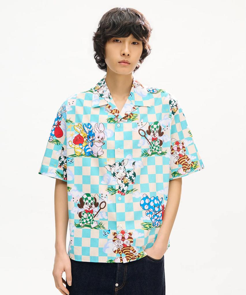 KENZO Men'S Cartoon Hawaiian Short Sleeve Shirt_K265Amic02Aqx