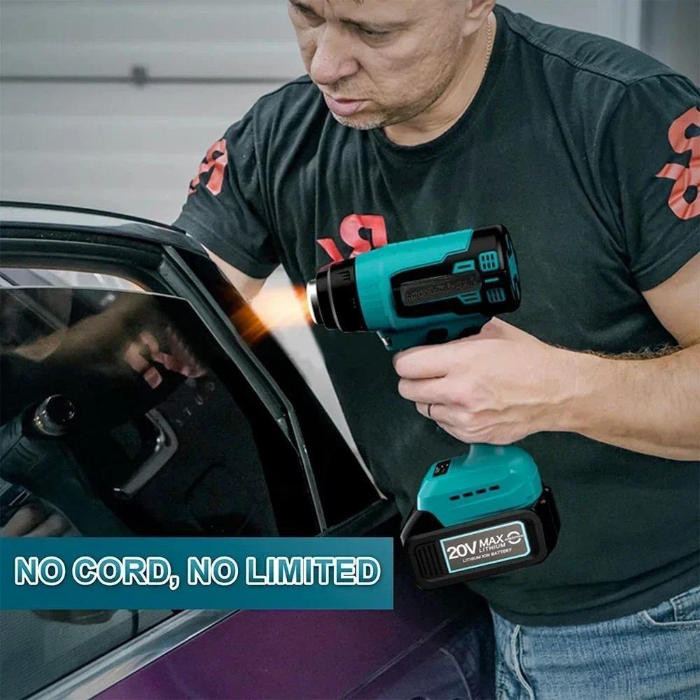 300 Вт Беспроводной Ручной Фен Машина Литиевый Аккумуляторный Нагревательное Оборудование Портативный Пистолет для Запекания Автомобильной Пленки