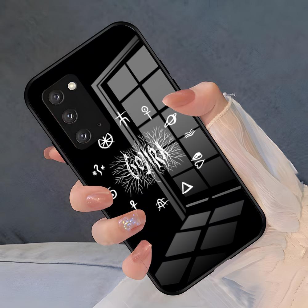 Чехол для телефона Band G-Gojira для Samsung A25 A13 A33 5G A54 A36 A35 A56 A52 A14 Ударопрочная стеклянная крышка