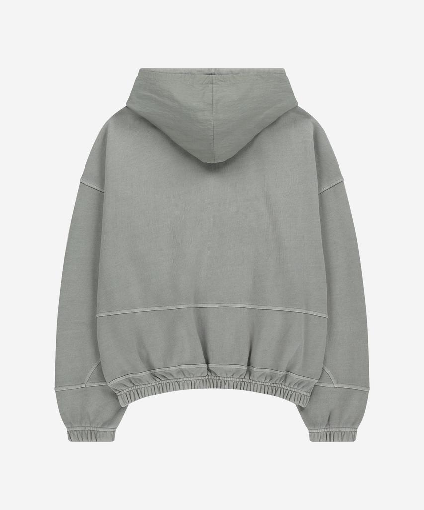 Node Labs Dev:7 Худи на молнии с двойным капюшоном, окрашенное garment dyed_Светло-серый