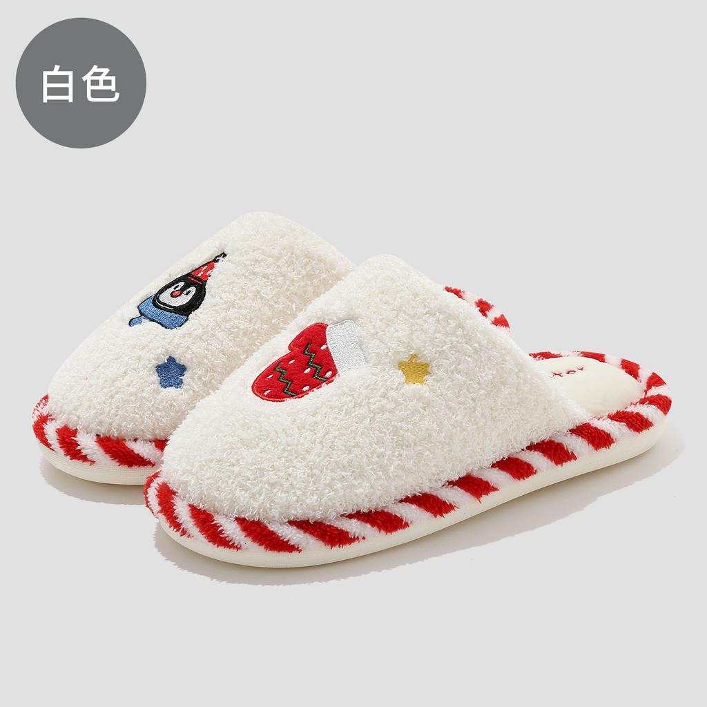 Домашние хлопковые тапочки зимние для пары милые мультяшные пингвины для дома в помещении спальня пол швабра зимние