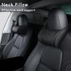 Подушка подголовника Универсальная автомобильная подушка для шеи для отдыха Кожаная подушка для шеи Память хлопок Аксессуар подходит для Tesla Model3 Y Шея