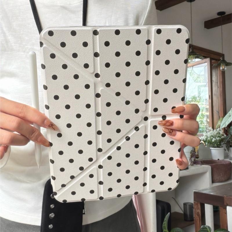 Корейский INS чехол для планшета в горошек для iPad Air 3 2019 Pro 10.5 Air4 5 10.9 дюймов 10-го 2022 Air6 7 11 M3 2025 Минималистичный стильный чехол