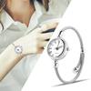 4 Colors Bracelet Watch Women Analog Round Quartz Alloy Strap Open Bracelet Watch Roman White Plate Watch