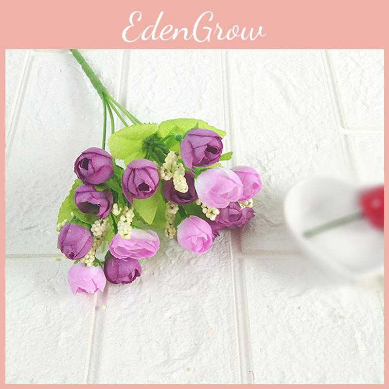 Faux Rose Flower Bouquet For Home Decoration With Silk Flowers For Bedroom And Living Room