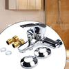 Zinc Alloy Basin Faucets Chrome Wall Mounted Hot Cold Water Dual Spout Mixer Tap