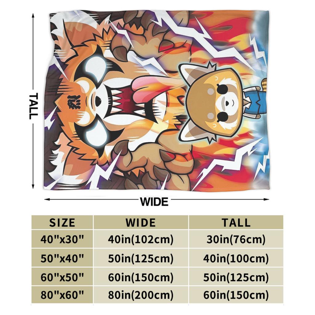 Aggretsuko Blankets Super Warm Novelty Plush Bedding Throws For Boy Girl Couch Chair Sofa Bed Flannel Bedspread Bed Cover