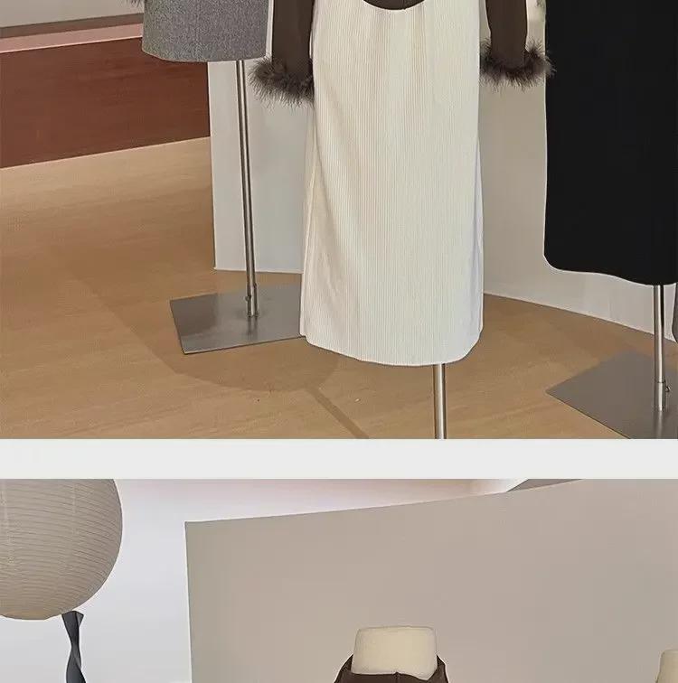 Женская приталенная рубашка с длинным рукавом из меха с начесом на осень/зиму