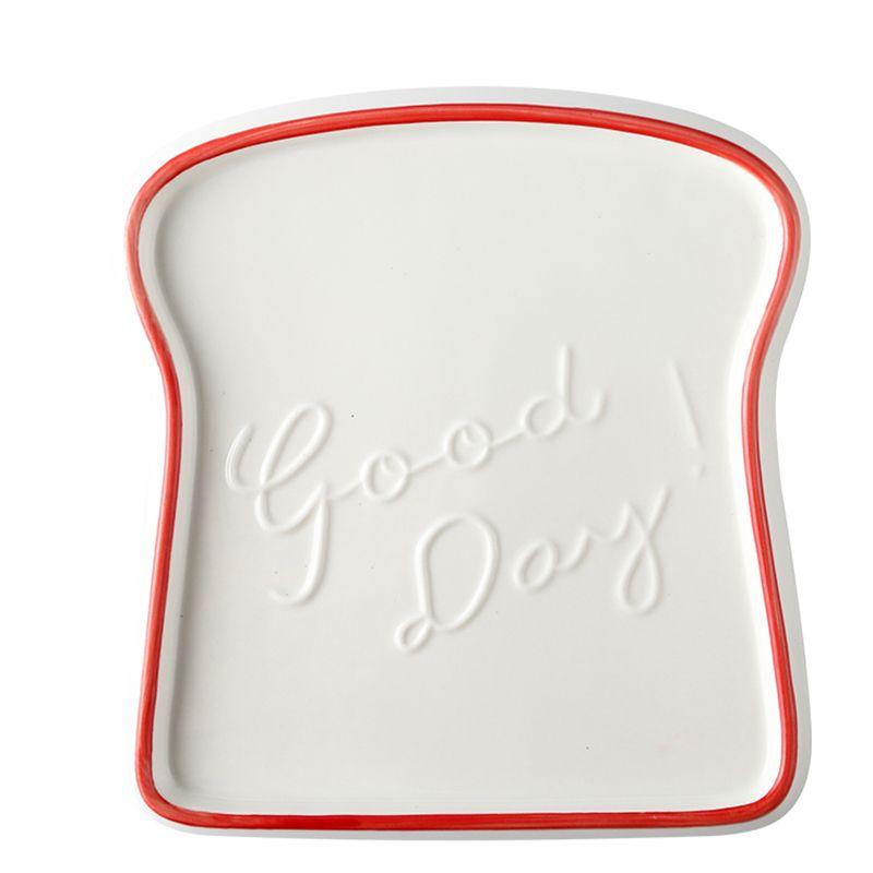 1 шт. Керамическая тарелка для завтрака и десерта в форме хлеба, тостовые тарелки, салатница, поднос для фруктов и закусок, бытовая посуда, обеденная тарелка, посуда