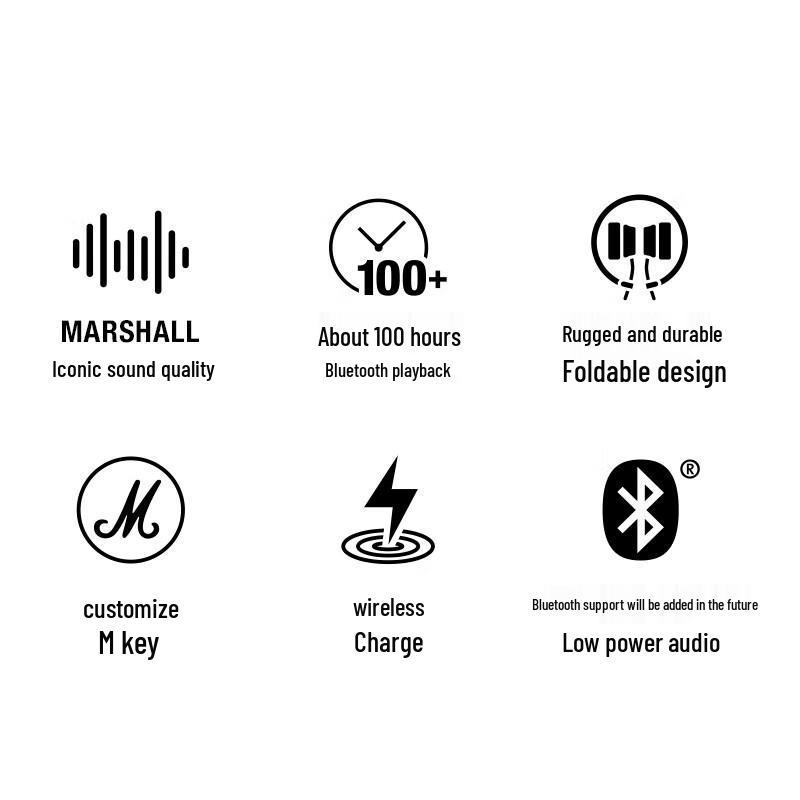 Marshall Беспроводные Bluetooth-наушники Major V с оголовьем