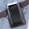 Men's Leather Phone Holster for Belt Outdoor Casual Running Sports Vertical Cell Phone Holder Pouch