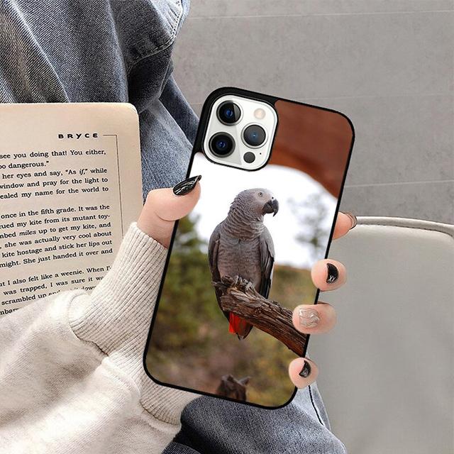 Чехол для телефона с африканским серым попугаем Для iPhone 17 Air 16 15 14 13 12 Pro Max Plus Max Cover Shell coque