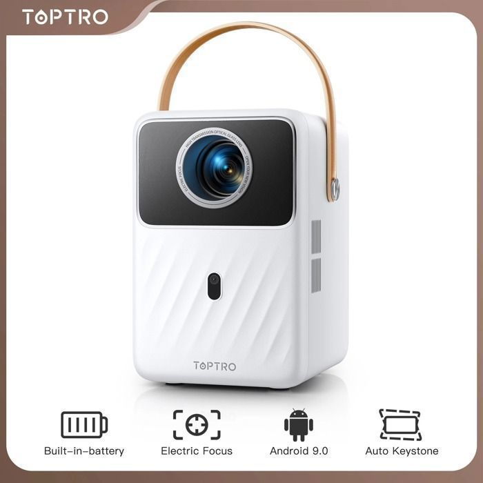 Видеопроектор -TOPTRO B1 - Android 9.0 - 1080P - Время работы 2,5 часа
