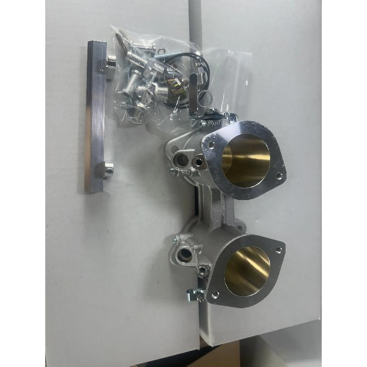 SherryBerg TBS 42dcoe 42 dcoe 42mm Bore DCOE EFI Twin Injection Throttle Body 85MM TALL for Weber/EMPI/Dellorto/Solex DCOE/DHLA