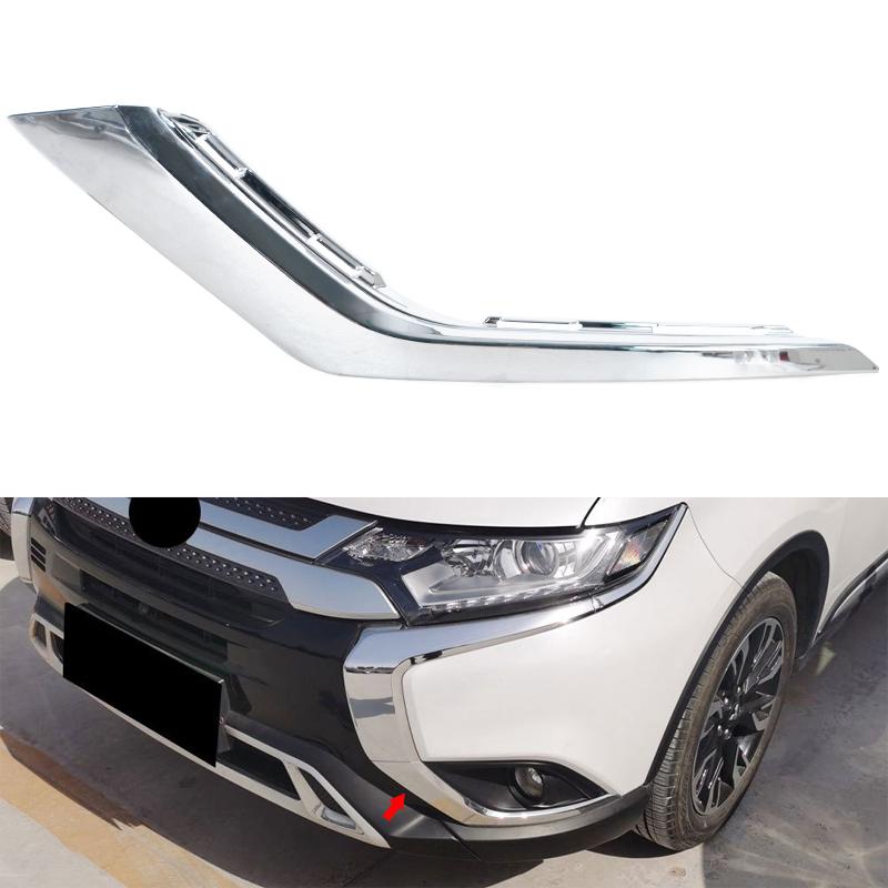 Для Mitsubishi Outlander 2016 2017 2018 2019 2020 2025 Передний бампер Противотуманная фара Хромированная декоративная накладка Автомобильные аксессуары