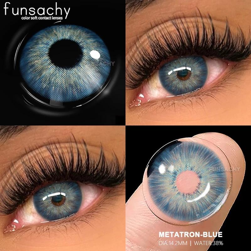 FUNSACHY 2pcs Contact Lenses for Eyes High Quality Circle Lenses Natural Beauty Pupils Grey Makeup Contact Lens Cosmetics Yearly