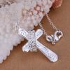 P104silver Plated Necklace ,925 Fashion Silver Jewelry Crown Cross