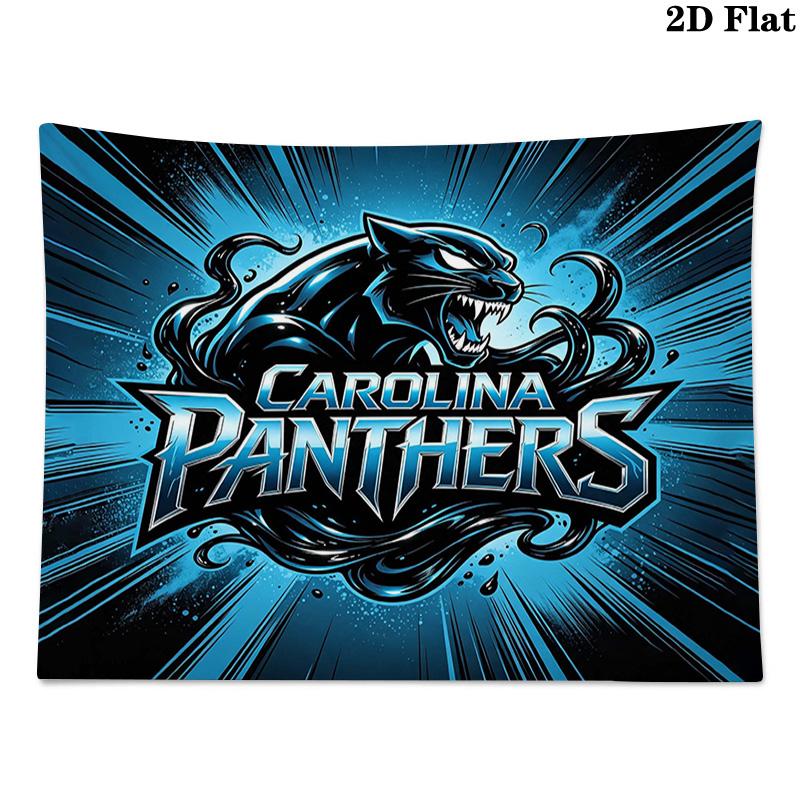 Carolina Panthers Wall Tapestry Aesthetic Wall Hanging Printed Fabric Blanket Decorative Tapestries for Bedroom Living Room Home Decor