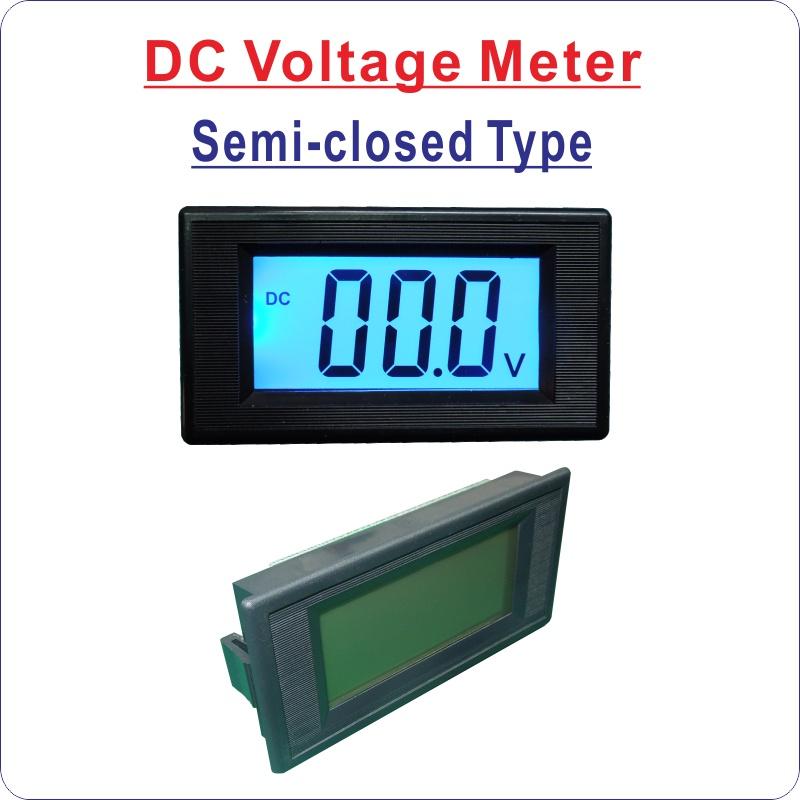 YB5135D DC Voltage Meter Two-wire LCD Digital Voltmeter Electric-bike Voltage Meter Blue Backlight Display Electrical Tools