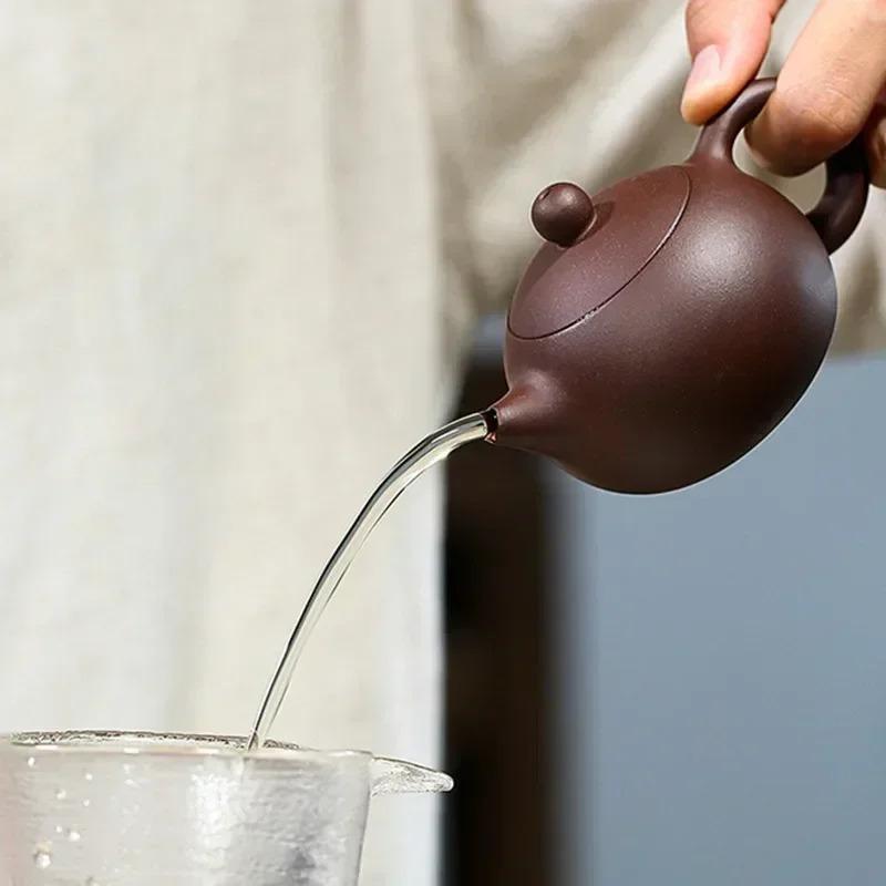 100 мл Исинский бутик фиолетовый глиняный чайник с заварочным устройством в форме шара, чайник Сиши, красивый чайник, индивидуальный набор для чая Цзыша пуэр, аутентичный