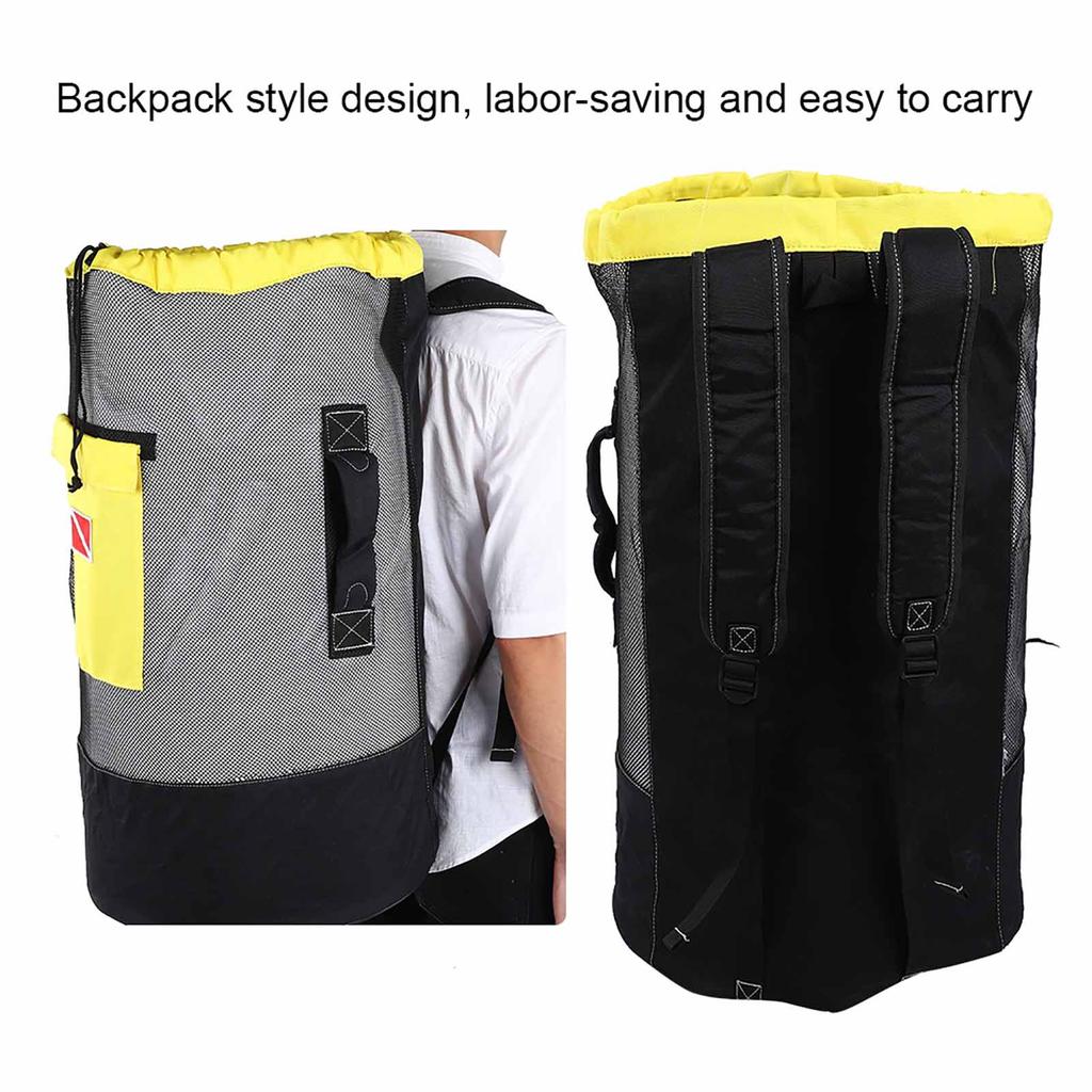 80 л Большая Вместимость Сумка для Дайвинга Рюкзак для Плавания для Дайвинга на Открытом Воздухе Дрифтинга (Черный + желтый)