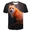 Fox Print Adult Casual Short Sleeved T-shirt Adult T-shirt