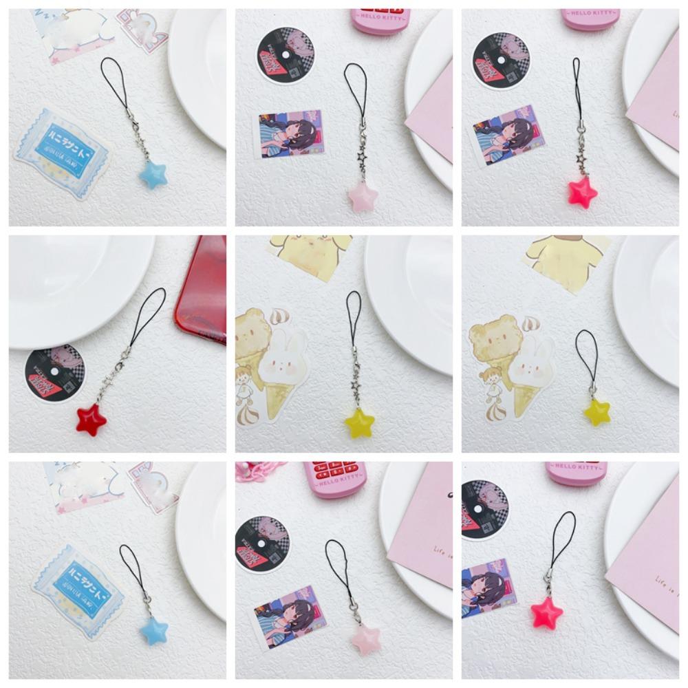 Keychain Phone Hanging Rope Pendant Mobile Phone Chain Star Phone Strap  Girl Jewelry